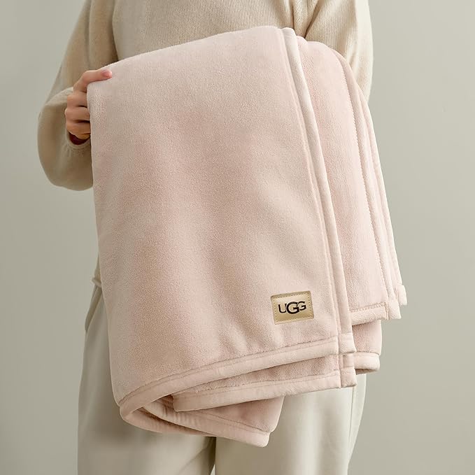UGG Coco Plush Throw Blanket – Cozy Soft Fleece Blanket for Couch, Bed, Chair, Housewarming Gift, Bedroom or Living Room Decor, Lightweight & Hypoallergenic, 50" x 70" (Himalayan, Throw 50 x 70-inch)