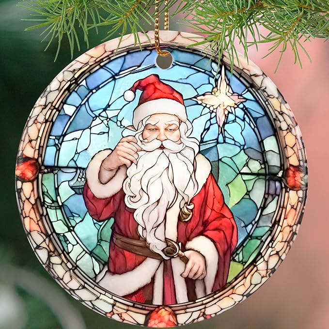 Touber Christmas Ornament, Santa Claus Christmas Decoration, Christmas Tree Ornaments, Holiday Decor, Christmas Keepsake, Santa Claus Lover Gifts
