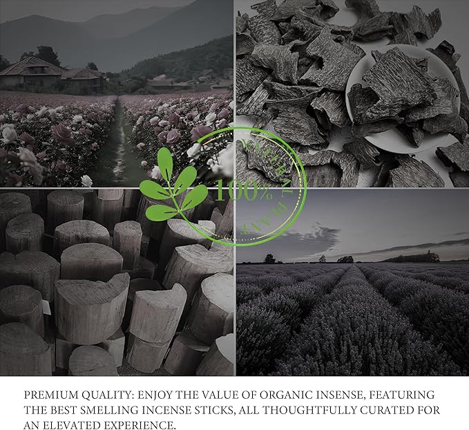 Rose Incense Sticks - 120 Natural Sticks for Relaxation & Air Purification | Perfect Home Fragrance with Natural Rose Aroma