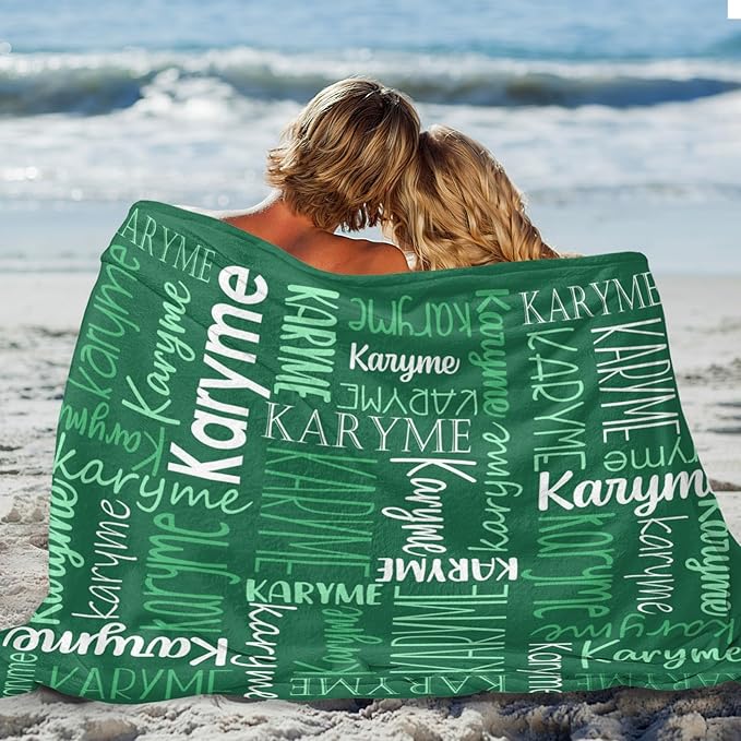 Personalized Name Blanket for Kids and Adult Customized Blanket for Boys Girls Baby Personalized Blanket and Throws Super Soft