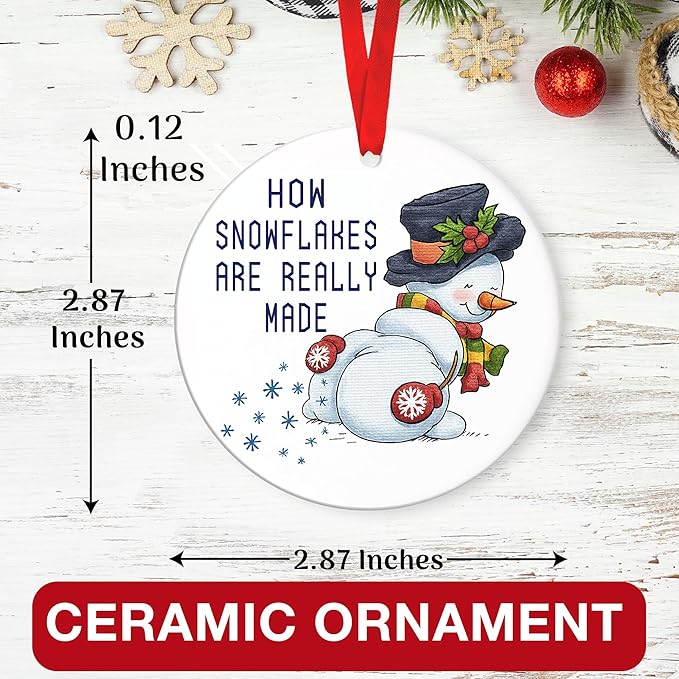 Snowman Ornaments for Christmas Tree - Great Ornaments for Kids, Unique Gifts for Holiday, Ideal Snowman Gifts for Holiday Decor, Perfect Addition for Christmas Collection