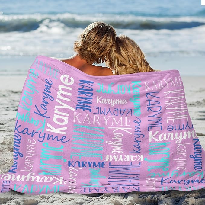 Personalized Name Blanket for Kids and Adult Customized Blanket for Boys Girls Baby Personalized Blanket and Throws Super Soft