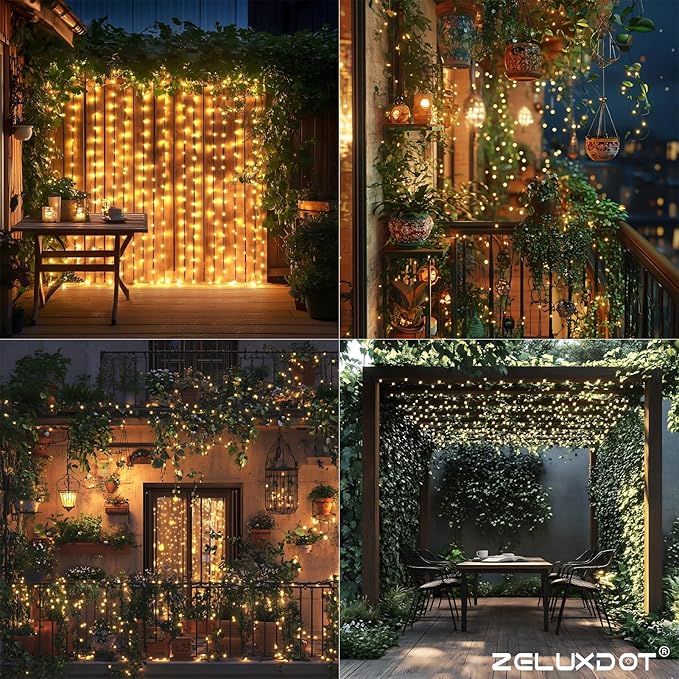 Fairy Lights Plug in,660FT 2000LEDs Waterproof Led String Lights,8 Modes Remote Twinkle Light for Outdoor Indoor Christmas Wedding Birthday Garden Party Decorations,Green Wire,Warm White
