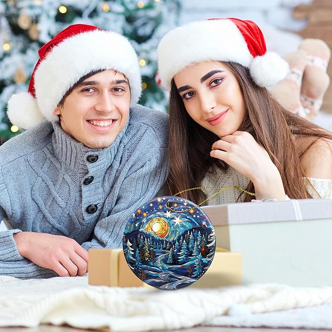 Starry Night Christmas Ornaments 2025 Ornament Holidays Ornaments Christmas Tree Ornaments Hanging Accessories Navidad decoracion Xmas Gifts for Home Indoor Outdoor Decor