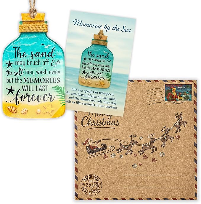 Beach Ornaments - Tropical - Coastal Christmas Ornaments - Beach Themed Gifts - Beach Gifts for Women - Christmas Ornament - Christmas Ornament 2025 - car Accessories