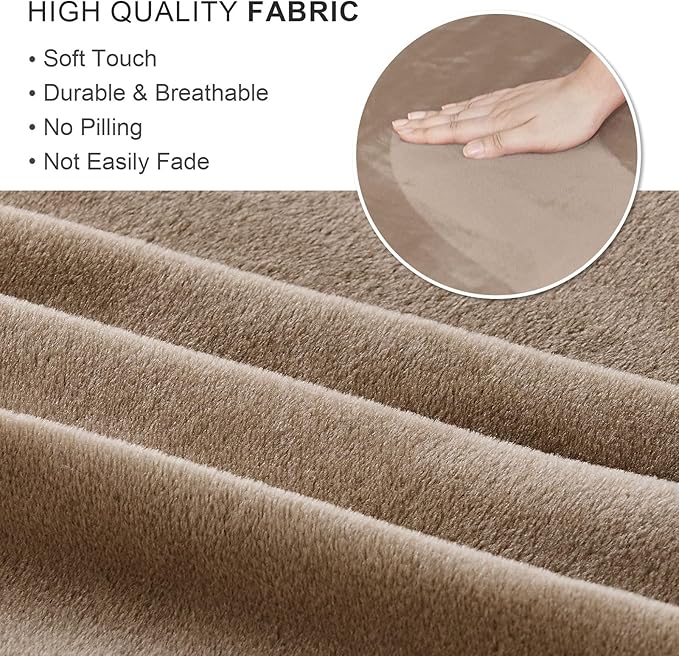 NICEEC Spandex Stretch Dining Bench Cover with Skirt Removable Bench Slipcover Rectangle Washable Bench Cushion Covers for Dining Room Living Room Bedroom Kitchen(Coffee)