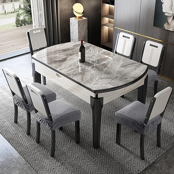 Genina Waterproof Seat Covers for Chairs Seat Covers for Dining Room Chair Slipcovers Kitchen Chair Covers Dining Chair Covers