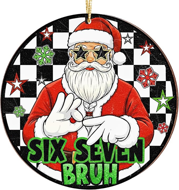 67 Christmas Ornament, 67 Ornaments for Xmas Tree, Funny Christmas Ornaments 2025, 6 7 Meme Ornament for Teens, Six Seven Gifts, Gag Gifts for Teens, Teen Girls Trendy Stuff