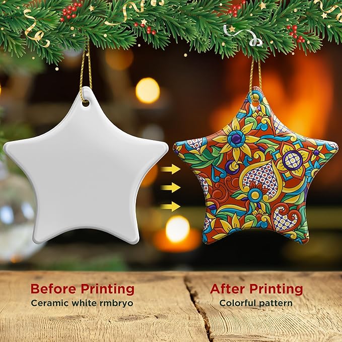 Christmas Ornaments 2025,Mexican Talavera Ornaments for Christmas Tree Holidays Ornaments Decorations,adornos de Navidad Ceramic Ornaments Xmas Gifts Idea for Home Decor