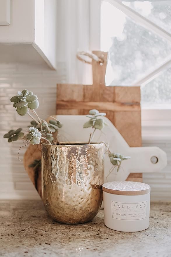 Sand + Fog Scented Candle - Vanilla Sandalwood – Additional Scents and Sizes – 100% Cotton Lead-Free Wick - Luxury Air Freshening Jar Candles - Perfect Home Decor – 12oz