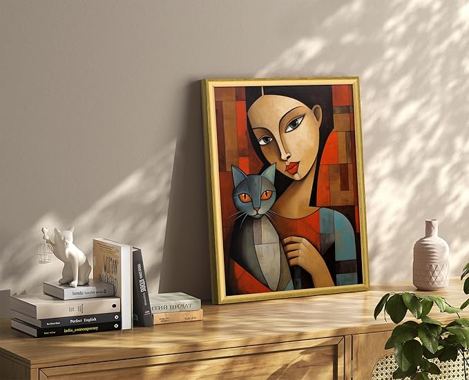 Art Shoppe Framed Print Wall Art, Vintage Wall Décor for Living Room, Bedroom, Office, High-Resolution Image on Premium Art Paper, 3/4" Frame with Plexiglass Front, Ready to Hang, 17"x21"