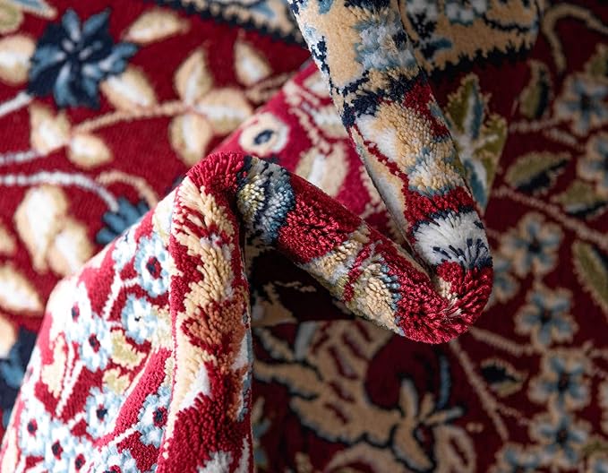 Unique Loom Narenj Collection Area Rug - Bristol (5' 1" x 8' Rectangle, Burgundy/ Beige)