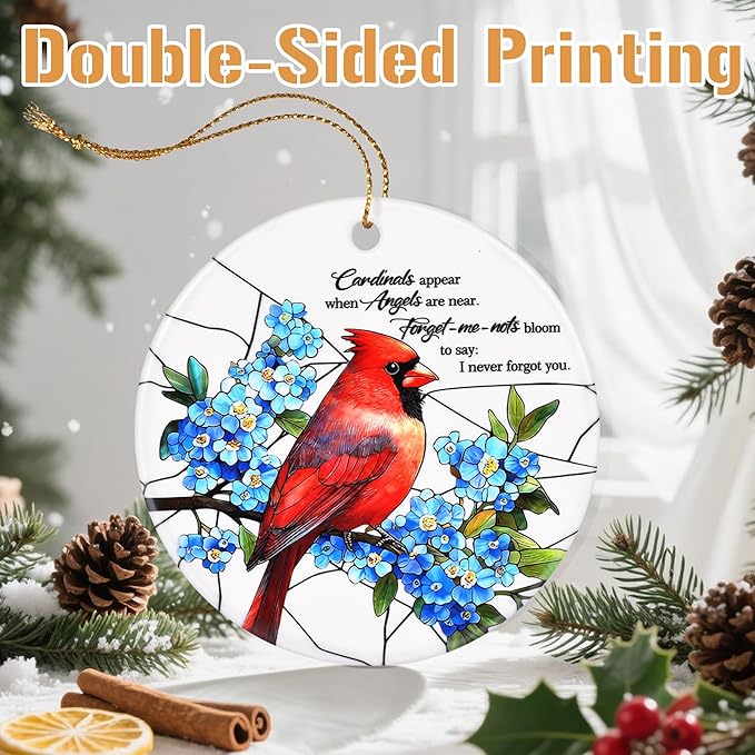 Cardinal Christmas Ornament, Christmas Tree Ornaments, Keepsake Ornaments, Holiday Decor, Cardinal Gift, Remembrance or Memorial Gifts, Sympathy Gifts for Loss of Loved One