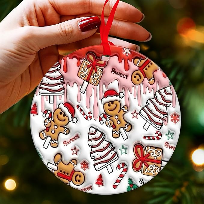 Gingerbread Ornaments for Christmas Tree - Delightful Gingerbread for Christmas Decorations, Ornaments for Holiday Season, Holiday Decor with Gingerbread Ornament