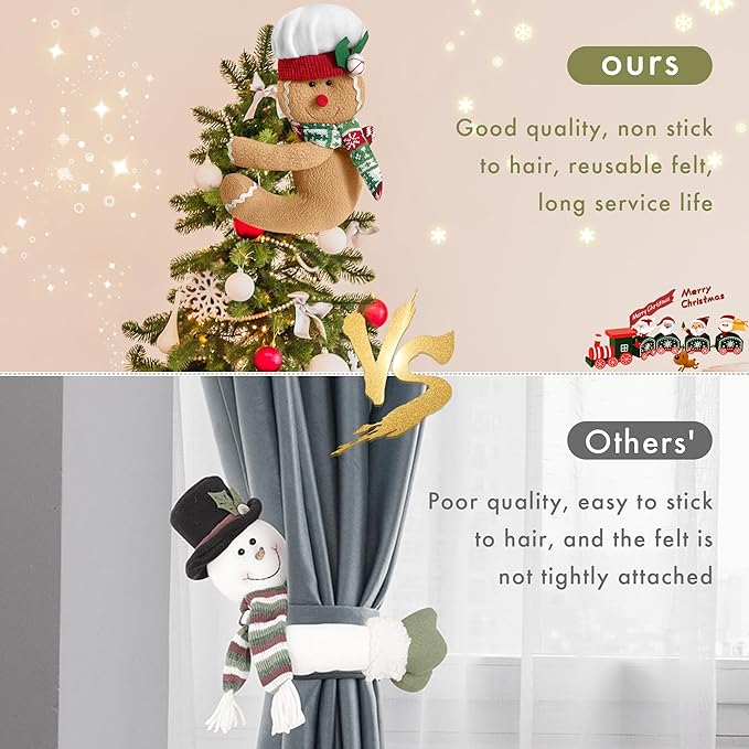 Christmas Tree Topper Santa Claus, Unique Funny Design Xmas Decorations, Christmas Tree Wine Bottle Home Curtain Ornaments Party Decor