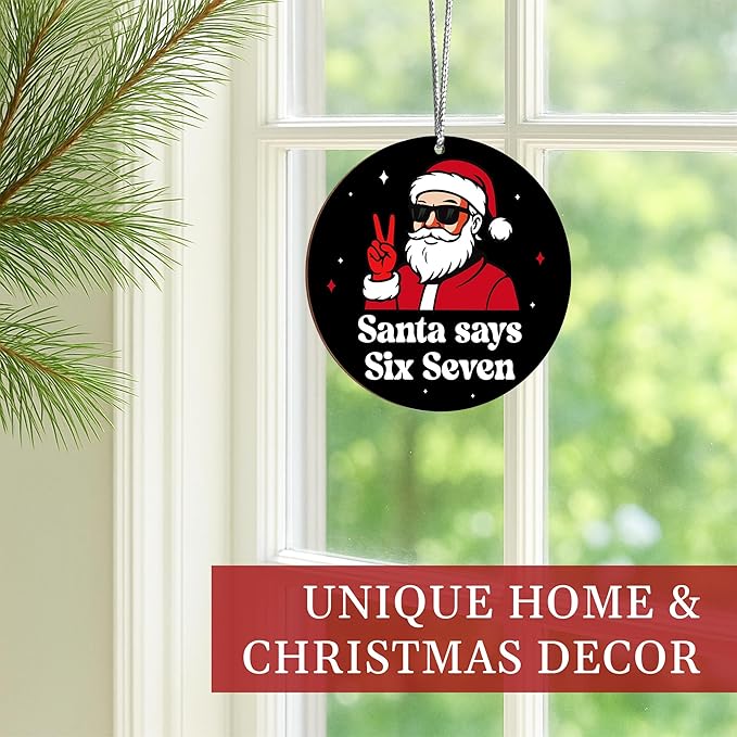 67 Christmas Ornament, 67 Ornaments for Xmas Tree, Funny Christmas Ornaments 2025, 6 7 Meme Ornament for Teens, Six Seven Gifts, Gag Gifts for Teens, Teen Girls Trendy Stuff
