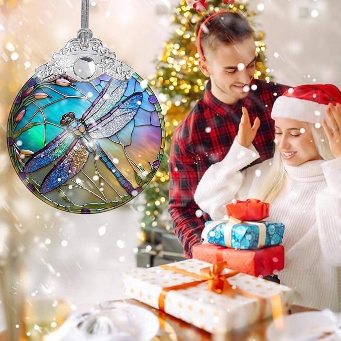 Dragonfly Christmas Ornaments - Home Decor and Tree Decorations - Gifts for Dragonfly Lovers