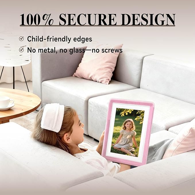 5x7 Picture Frame, Clear Acrylic Photo Frame with White Mat for 4x6 Photos, One-Piece Shatterproof Tool-Free Design, UV-Resistant Waterproof Tabletop Frame for Home Office Decor with 10-Year Warranty