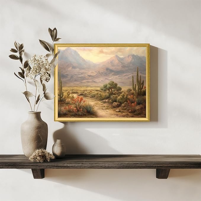 Art Shoppe Framed Print Wall Art, Vintage Wall Décor for Living Room, Bedroom, Office, High-Resolution Image on Premium Art Paper, 3/4" Frame with Plexiglass Front, Ready to Hang, 17"x21"