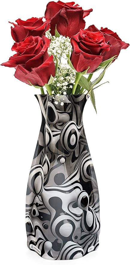 MODGY Expandable Flower Vase Plastic Decorative Modern Vases for Flowers Centerpieces Dining Table Decor Living Room Bathroom Wedding Office