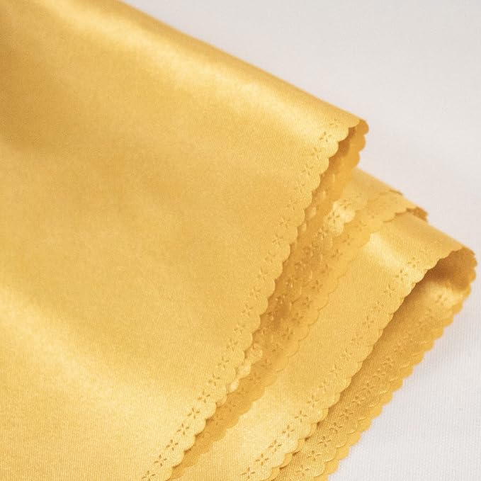 6 Pack Gold Table Runners, Satin Table Runner 12x108 Inches Long, Silk and Smooth Fabric Table Runner for Wedding, Parties, Banquets, Events Decoration