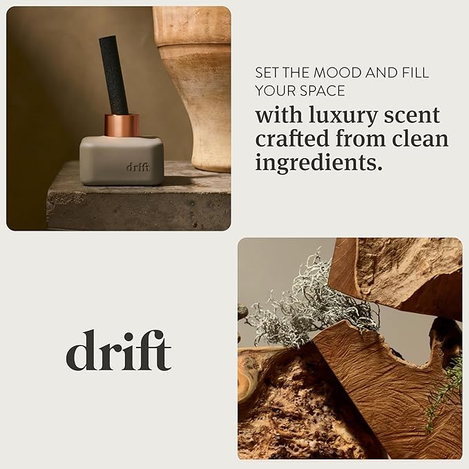 Drift Vanilla Scented Reed Diffuser - Diffusers for Home - 60 Day Scent Life - Oil Diffuser - Essential Oil Reed Diffuser - 3.5 oz