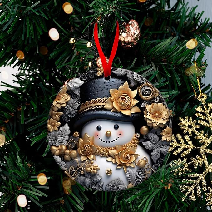 Snowman Ornaments for Christmas Tree - Snowman Gifts for Seasonal Decor, Fun and Unique Ornament Gift, Ideal Gifts for Those Who Love Snowmen