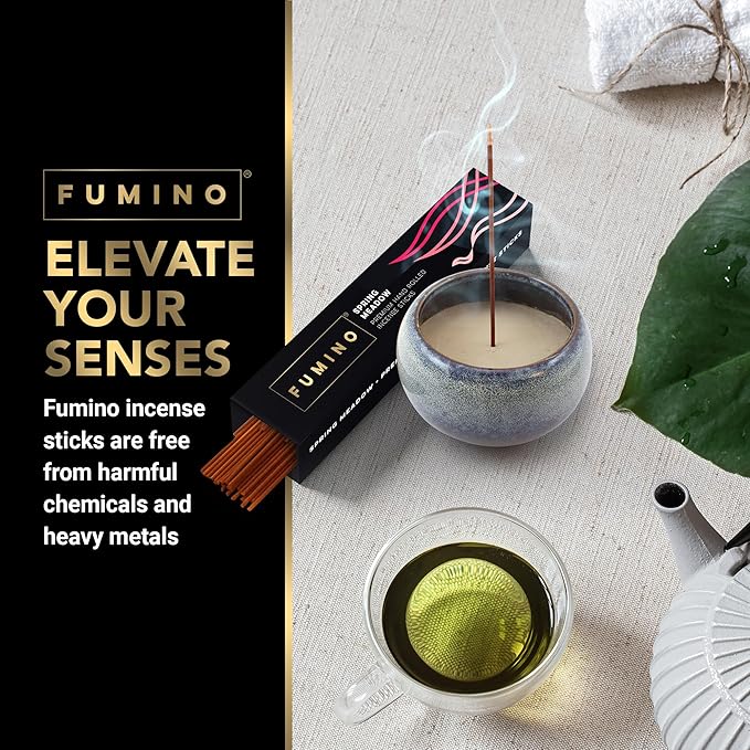Incense Sticks Fumino Fresh Handmade Multipack Essentials Bundle 6 Boxes 84 Pieces (3oz) Masala Agarbatti Joss Scent Fragrance for Relaxation and Meditation, Home and House Decor