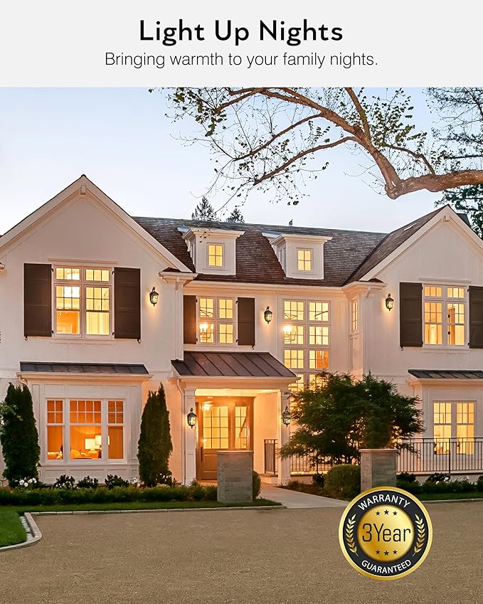 VIANIS Outdoor Lights for House, Black Dusk to Dawn Outdoor Lights with Gold Trim, 2-Pack Modern Outside Wall Light, Coach Lighting for Garage with Ripple Glass, Aluminum Waterproof and Anti-Rust