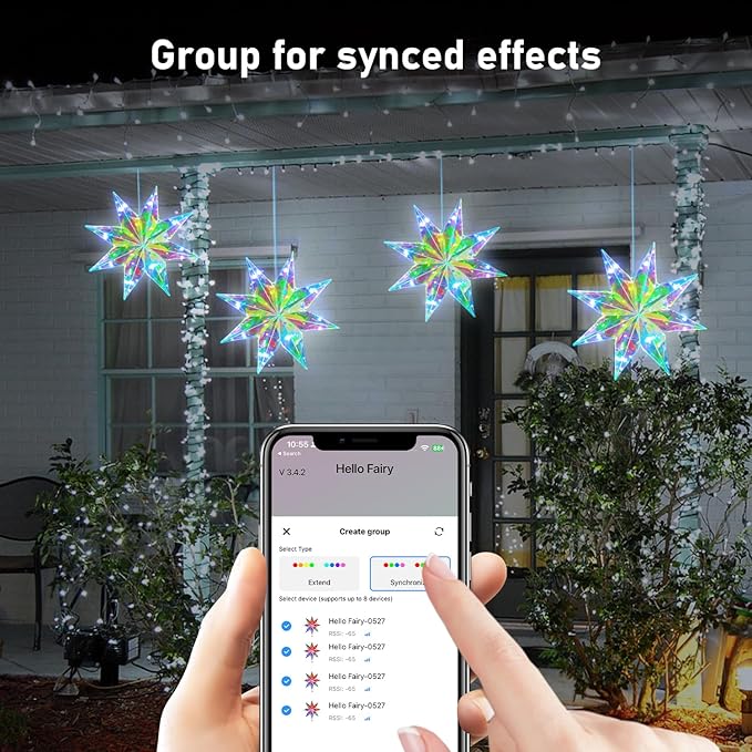 Smart Christmas Tree Topper, 15.5 Inch 3D Holographic Bethlehem Star Tree Topper, App and Remote Control, RGB Color Changing, Music Sync, Dimmable for Xmas Tree Home Party Decor