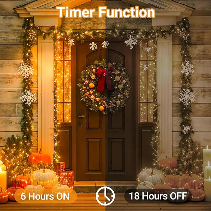 6-Pack 33FT 100 LED Fairy Lights Battery Operated with Timer, Twinkle Lights Indoor Outdoor 8 Modes for Bedroom Centerpiece Patio Jar Party Christmas Decoration Warm White