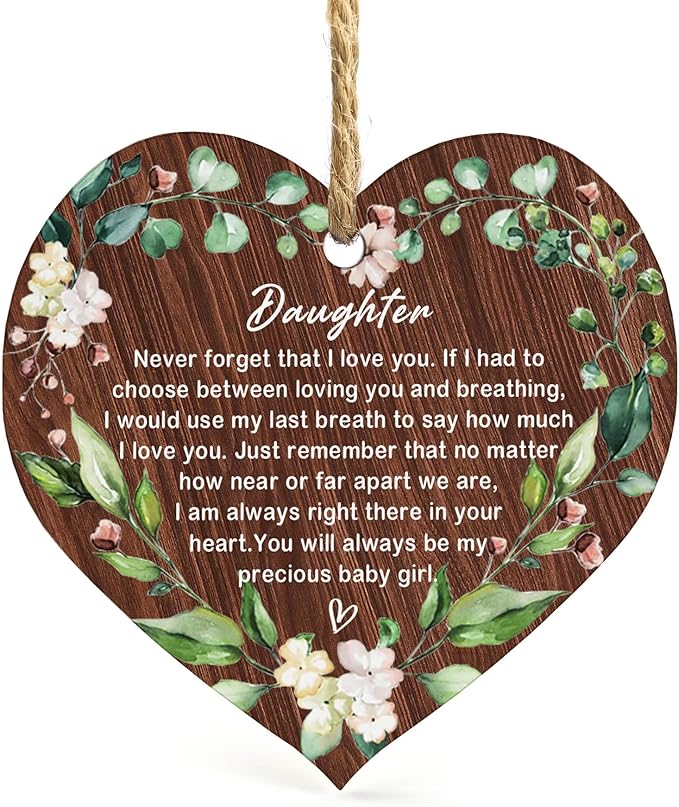 Daughter MDF Christmas Ornaments, Birthday Christmas Graduation Ornaments for Daughters from Parents 2025 Best Hanging Ceramic Christmas Tree Decorations for Moms and Dads with Boxes