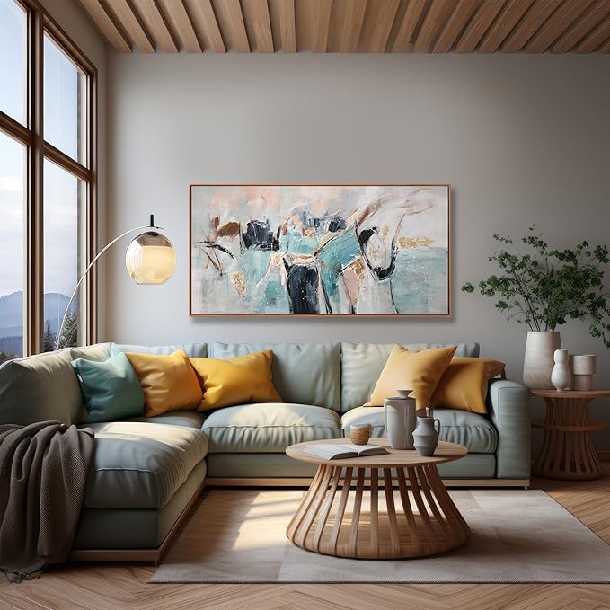Wall Art Modern Minimalism Canvas Artwork Modern Paintings Colorful Fantasy Graffiti Framed Abstract Wall Art Decor Large Size For Living Room Kitchen Bedroom Office 29 * 58 Inch