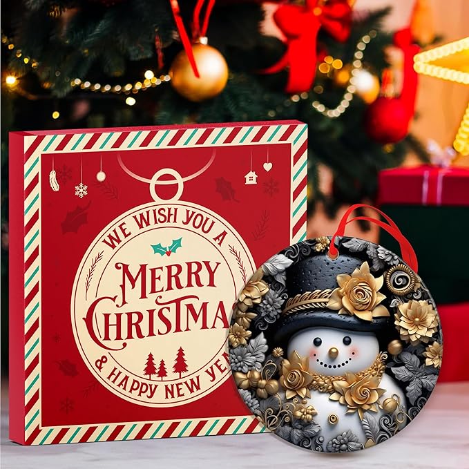 Snowman Ornaments for Christmas Tree - Snowman Gifts for Seasonal Decor, Fun and Unique Ornament Gift, Ideal Gifts for Those Who Love Snowmen