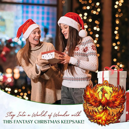 GEEMBI Christmas Fantasy Gifts for Women Men, Phoenix Ornament - Suncatcher Christmas Ornaments 2025 - Fantasy Decor, A Gift for Book Lovers Readers, Get Well Soon Mental Health Gifts for Women Friend