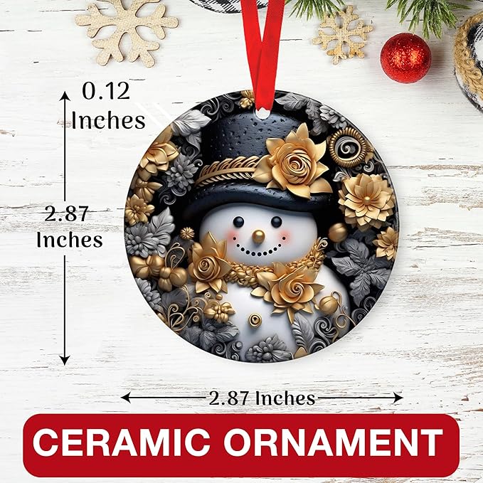 Snowman Ornaments for Christmas Tree - Snowman Gifts for Seasonal Decor, Fun and Unique Ornament Gift, Ideal Gifts for Those Who Love Snowmen