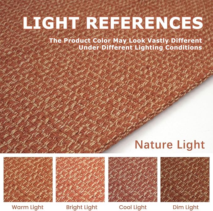 KOZYFLY Long Runners for Hallways 2x12 ft Washable Kitchen Runner Non Slip Rubber Backed Hallway Rugs Cotton Entryway Runner Rug Floor Carpet for Indoor Hall, Backdoor, Kitchen, Orange/Tan