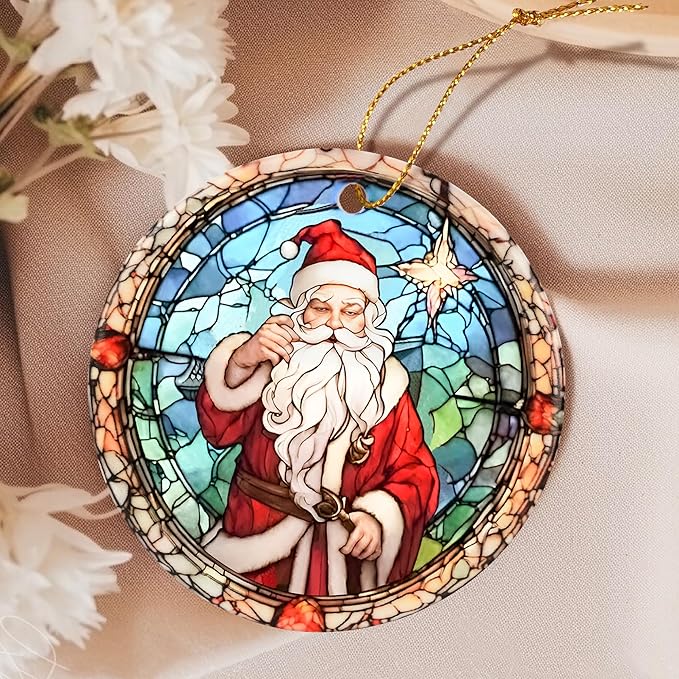 Touber Christmas Ornament, Santa Claus Christmas Decoration, Christmas Tree Ornaments, Holiday Decor, Christmas Keepsake, Santa Claus Lover Gifts