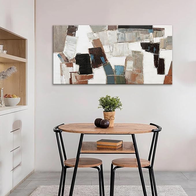 Dimpaga Abstract Canvas Wall Art Modern Wall Art Decor Pictures Wall Decor Minimalist Geometric Line Artwork for Walls Textured Wall Art Prints 20"X40" For Room Living Room Bedroom Office Decor