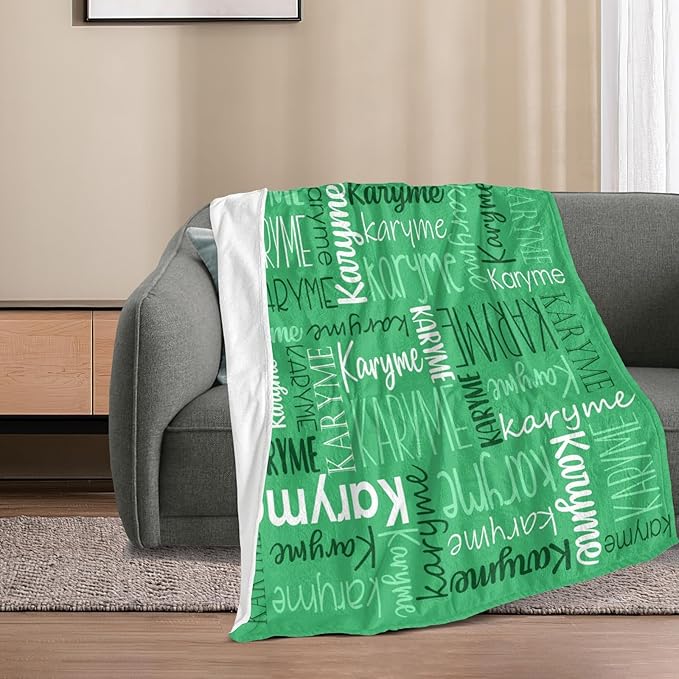 Personalized Name Blanket for Kids and Adult Customized Blanket for Boys Girls Baby Personalized Blanket and Throws Super Soft