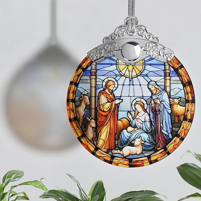 Nativity Christmas Ornaments - Nativity Ornaments for Christmas Tree - Christian & Religious Gifts - S082