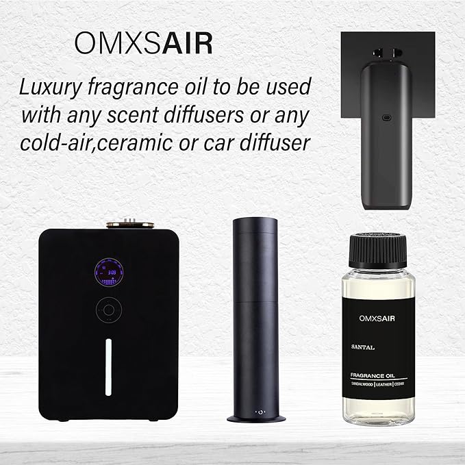 Hotel Diffuser Oil 120ml Inspired by Santal - Home&Car Luxury Scents - Comforting Sandalwood,Papyrus,Cardamom,Waterless Essential Oils Blend for Aromatherapy Diffuser
