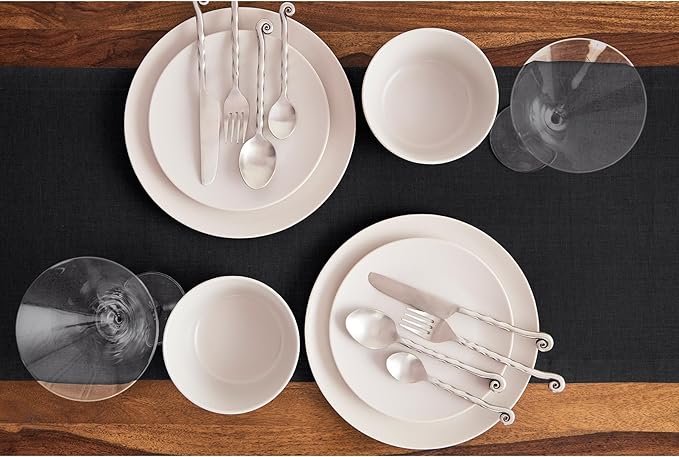 Solino Home Linen Black Table Runner 60 Inches - 100% Pure Linen Short Table Runner 14 x 60 Inch Ideal for Dresser and Coffee Tables - Diana Medium Weight