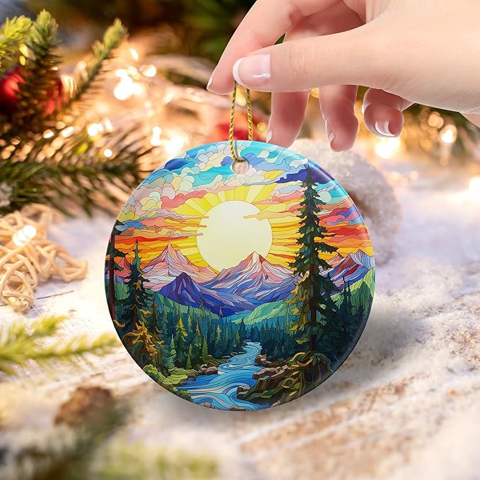 Sunrise Christmas Ornaments 2025 Sunrise Ornament Holidays Ornaments Christmas Tree Ornaments Hanging Accessories Navidad decoracion Keepsake Xmas Gifts for Home Indoor Outdoor Decor