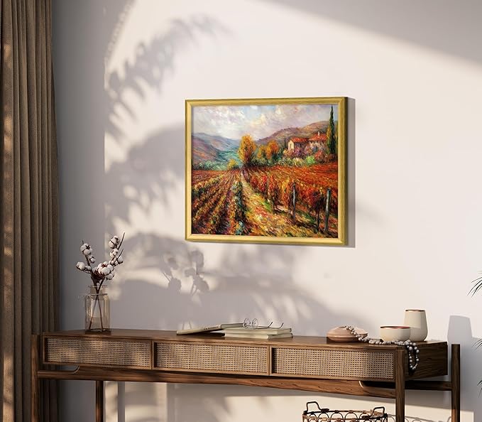 Art Shoppe Framed Print Wall Art, Vintage Wall Décor for Living Room, Bedroom, Office, High-Resolution Image on Premium Art Paper, 3/4" Frame with Plexiglass Front, Ready to Hang, 17"x21"