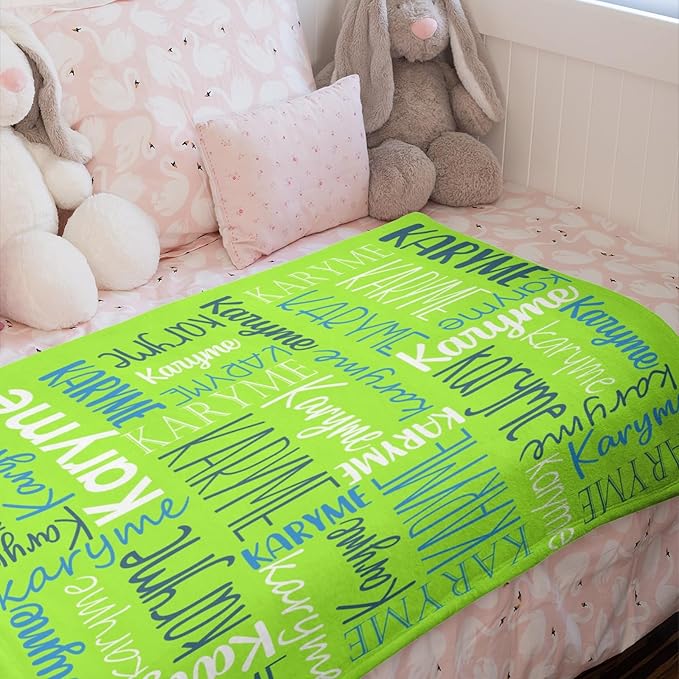 Personalized Name Blanket for Kids and Adult Customized Blanket for Boys Girls Baby Personalized Blanket and Throws Super Soft