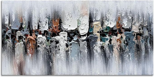 zoinart Hand Painted Modern Oil Paintings on Canvas Large Abstract Textured Canvas Wall Art, Abstract Paintings Framed Artwork for Home Decorations Ready to Hang