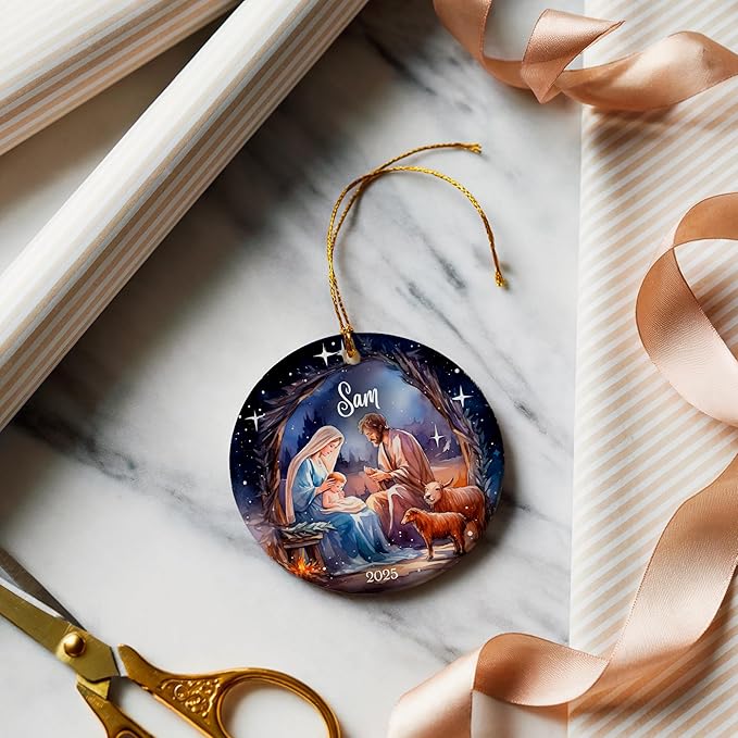 Cherish The Birth of Jesus with This Custom Nativity Scene Ornament
