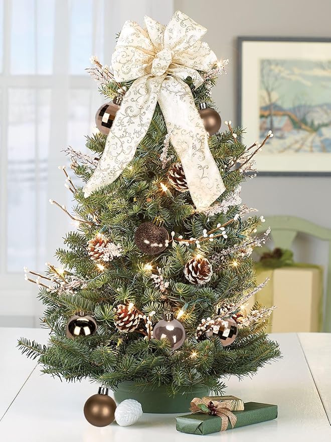 1.57" Bronze Christmas Balls Ornaments 40 Pcs Shatterproof Christmas Ornaments Set Matte Mini Bronze Ornament for Xmas Tree Halloween Holiday Party