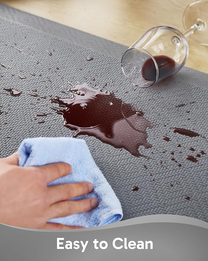 Ophanie Kitchen Mats for Floor, 3/4 Inch Thick Kitchen Rugs, 20x48 Anti Fatigue Standing Cushioned Mat, Waterproof,Comfort Ergonomic Mat for Office, Home, Sink, Grey Non-Slip Bottom
